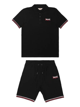 Комплект чоловічий поло+шорти Lonsdale CHILLINGHAM 117899-1519 XL Black/White/Red (4070376001006)