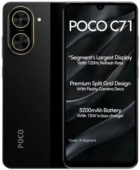 Смартфон Xiaomi Poco C71 4/128GB Black (no adapter) Europe – фото