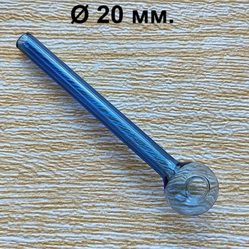 Стеклянная трубка для курения Pocketbowl Oil Blue 10 см./25 мм.