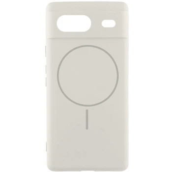 Чехол Silicone Cover Lakshmi Full Camera (AA) with Magnetic Fit для Google Pixel 8a Белый / White