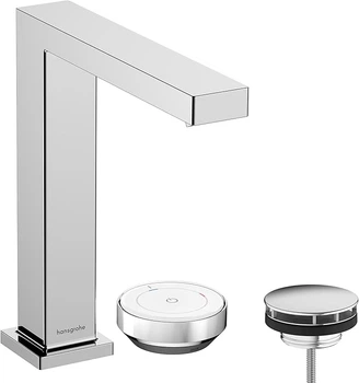 Змішувач hansgrohe Tecturis E CoolStart EcoSmart+ для раковини зі зливним гарнітуром, хром 73053000
