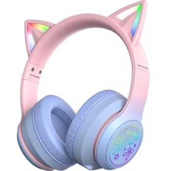 Беспроводные наушники Proove Kids Neko BT6.0 + приложение для iOS/Android голубо-розовый