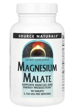 Magnesium Malate Source Naturals, малат магнію, 3750 мг, 90 таблеток