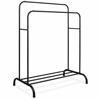 Напольная вешалка-стойка для одежды RIAS Multipurpose Hanger с полкой для обуви 110x56x145 см Black (3_08179)