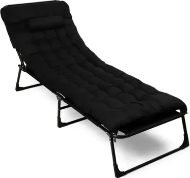 Składane łóżko Hedo Premium turystyczne 68 x 193 x 30 cm Czarne 96885 (5904041121609)