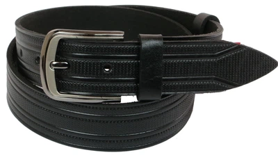 Кожаный ремень Skipper 110-130 x 4 см Черный (1063-40)