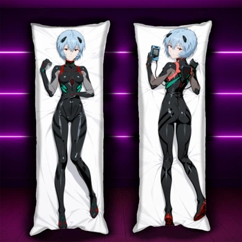 Дакимакура 150х50 см Рей Аянами Евангелион Neon Genesis Evangelion Подушка с наволочкой двусторонняя