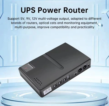 Джерело безперебійного живлення UPS DC1018L (чорний) Павербанк для Wi-Fi роутера з акумуляторами