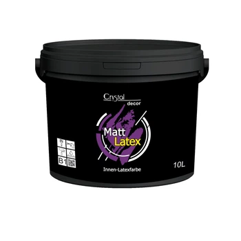 Глубокоматовая латексная интерьерная краска Crystal Decor Matt Latex 10 л (В1) белая