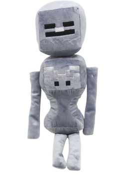 М’яка іграшка Скелет Minecraft 30 см плюшевий персонаж Майнкрафт Nikopol сірий