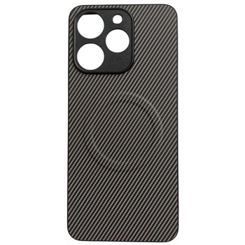 Чехол Carbon Shield with Ring для Realme Note 70 4G / Note 70T с поддержкой беспроводной зарядки gray