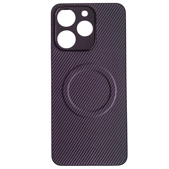 Чехол Carbon Shield with Ring для Realme Note 70 4G / Note 70T с поддержкой беспроводной зарядки purple