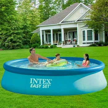 Басейн Intex 28143-7 круглий надувний 7290 л із ПВХ 396х84 см