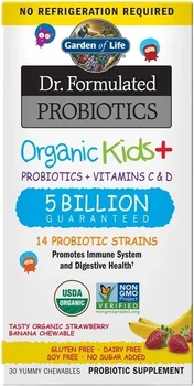 Пробіотик для дітей Garden of Life Dr. Formulated Probiotics Kids+ 30 жувальних таблеток Полуниця-банан (658010122214)