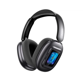 Безпровідні Bluetooth навушники Hoco ESD23 |портативна стерео гарнітура, Bluetooth 6.0, 400 мАг, до 32 годин відтворення, вбудований мікрофон та дисплей, активне шумозаглушення ANC| Чорний