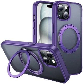 Чохол-накладка Hoco Stand Magnetic для iPhone 15 Purple