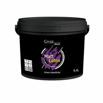 Глубокоматовая латексная интерьерная краска Crystal Decor Matt Latex 9.4 л (В3) прозрачная