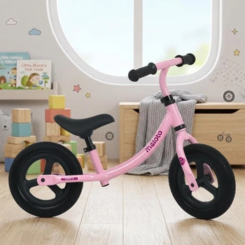 Биговел велосипед детский двухколесный Profi Kids MBB 1044-3 колеса 10" велосипед без педалей для девочек велобег с колесами диаметром 25 см для детей от 16 месяцев Розовый