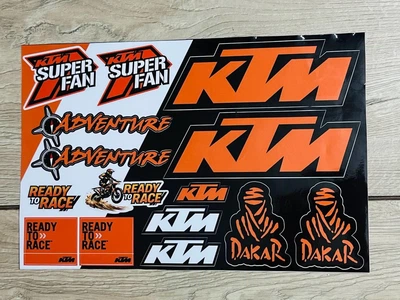 Наклейки KTM мотопак Ready to RACE Dakar сикери Adventure Стикер пак / Размер листа 30х20см