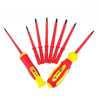 Набор диэлектрических отверток со сменными стержнями (11 предметов)