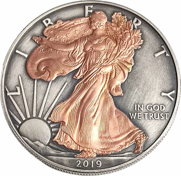 Колекційна срібна монета "Американський Орел Liberty GILDED" 31,1 г 2019 рік