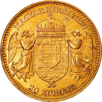 Колекційна золота монета "20 крон - Угорщина" 6,78 г 1892–1916 роки