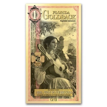 Колекційна золота банкнота "1 Goldback - Aurum Gold Foil Note" Pink