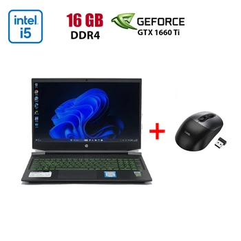 Ігровий ноутбук HP Pavilion Gaming 16-a0032dx / 16" (1920x1080) IPS / Intel Core i5-10300H (4 (8) ядра по 2.5 - 4.5 GHz) / 16 GB DDR4 / 960 GB SSD / nVidia GeForce GTX 1660 Ti Max-Q, 6 GB GDDR6, 192-bit / WebCam б/в + Подарунок Бездротова миша HOCO GM28