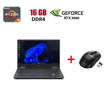 Ігровий ноутбук Б-клас HP Omen 15-en1008ca / 15.6" (1920x1080) IPS / AMD Ryzen 5 5600H (6 (12) ядер по 3.3 - 4.2 GHz) / 16 GB DDR4 / 480 GB SSD / nVidia GeForce RTX 3060, 6 GB GDDR6, 192-bit / WebCam б/в + Подарунок Бездротова миша HOCO GM28