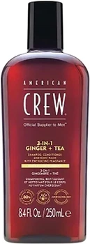 Szampon do włosów i ciała American Crew 3 w 1 Ginger & Tea 250 ml (738678003398)