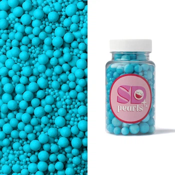 Посыпка кондитерская SD Pearls сахарные шарики голубые 3-10мм 100г