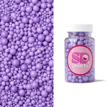 Посыпка кондитерская SD Pearls сахарные шарики фиолетовые 3-10мм 100г