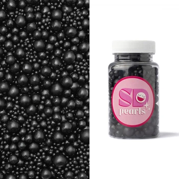 Посыпка кондитерская SD Pearls сахарные шарики чорні 3-10мм 100г