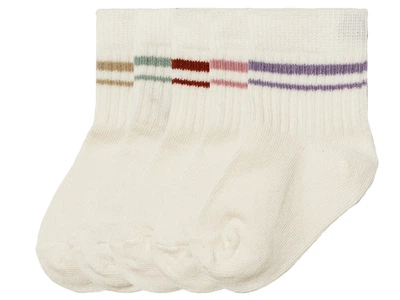 Носки трикотаж набор 5 пар. для девочки Lupilu LYCRA® 450716 15,16,17,18 Белый