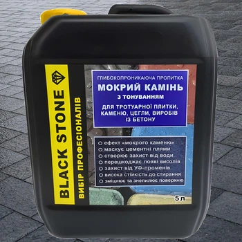 Пропитка защитная Bausto Black Stone 5л от влаги грязи с тонирующим эффектом для бетона кирпича
