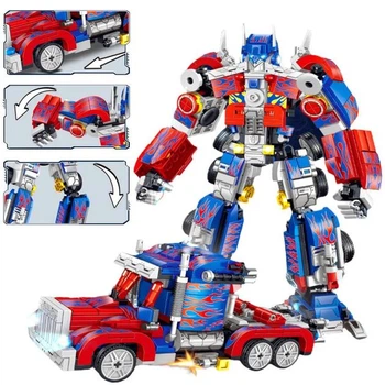 Конструктор Робот трансформер Optimus Prime Оптимус Прайм Vs Машина, набор 2 в 1 G9515