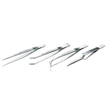 Набор из 4 пинцетов Pro'sKit 808-389 сталь нержавеющая AISI 304 110 - 120 мм