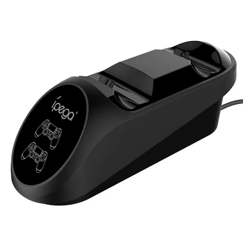 Зарядная док-станция ipega для 2 геймпадов DualShock 4 PS4 Slim Pro с LED индикацией