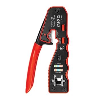 Клещи обжимные для зачистки кабелей Yato RJ45 YT-22440 135 мм