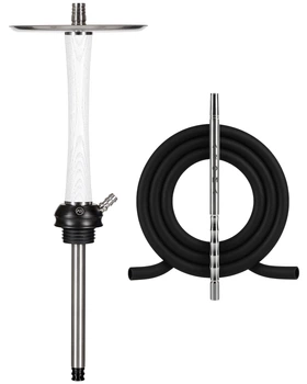 Шахта Aroma Hookah X-Ray Wood White для кальяна под уплотнитель 55см с деревянной накадкорй