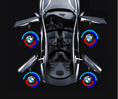 Подсветка дверей проекция для BMW ( БМВ ) 50 Jears лет высоких достижений Юбилей 4 штуки комплект на 4 двери