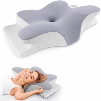 Ортопедична подушка для сну Метелик з ефектом пам'яті Memory Foam 50х30 см. Анатомічна подушка під шию