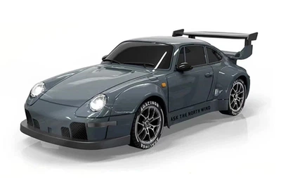 Машинка для дрифта на радиоуправлении Porsche S814 1:24 4WD с LED-фонарями (Темно-серый)
