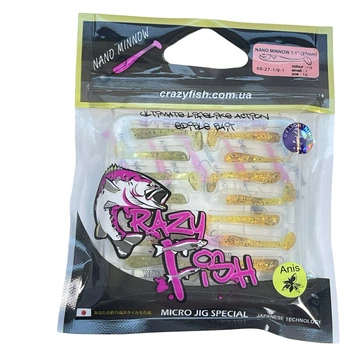 Приманка Crazy Fish Nano Minnow 1,1" 68-27-1/9-1 анис упак (16шт),68-27-1/9-1