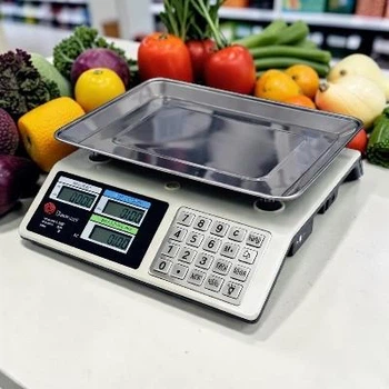 Торговые электронные весы Domotec до 50 кг шаг 5 г аккумулятор 220В/6В (Z89-SM)