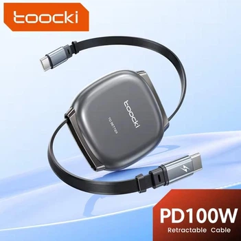 Кабель Type-c - Type-c 100W 1М Toocki Retractable Charging Cable C-C100W 1m