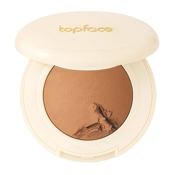 Пудра для лица запеченная TopFace ProHD Natural Glow PT704, 006 Deep Bronze Бронзовая