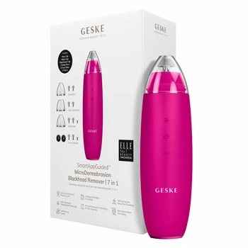 Микродермабразионное устройство для удаления черных точек GESKE MicroDermabrasion Blackhead Remover 7в1 фуксия