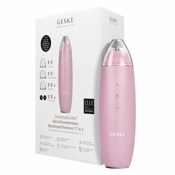 Микродермабразионное устройство для удаления черных точек GESKE MicroDermabrasion Blackhead Remover 7в1 розовое