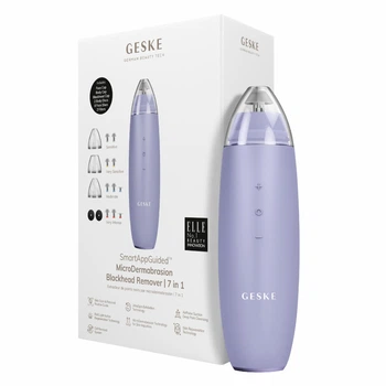 Микродермабразионное устройство для удаления черных точек GESKE MicroDermabrasion Blackhead Remover 7в1 пурпурное
